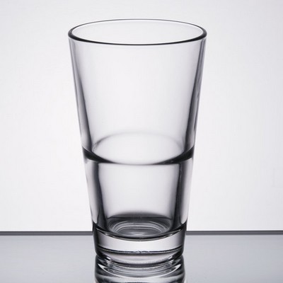 Laser Engraved Libbey® Restaurant Basics 14 oz. Rim Tempered Stackable Mixing Glass